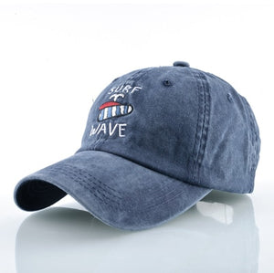 Washed Denim Baseball Cap Men Cotton Embroidery SURF WAVE Hats For Women Snapback Dad Hat Outdoor Unisex Sprot Bone Gorras