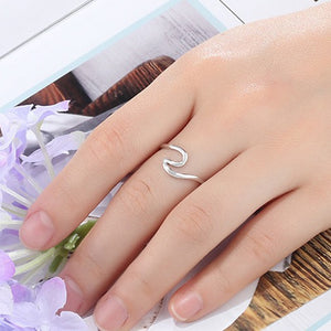 POPULAR Sterling Silver Wave Ring