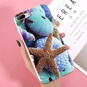 USLION Phone Case For iPhone X 7 8 Plus 3D Relief Love Heart Sea Sunset Beach Cases for iPhone 6 6S Plus TPU Silicone Back Cover