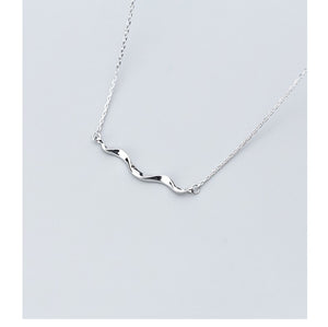 Sterling Silver Catch the Ocean Wave Necklace
