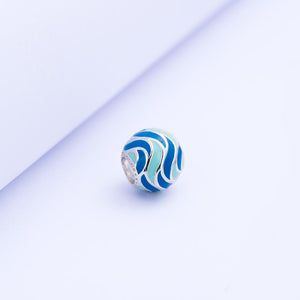 New Design Sterling Silver Wave Charm
